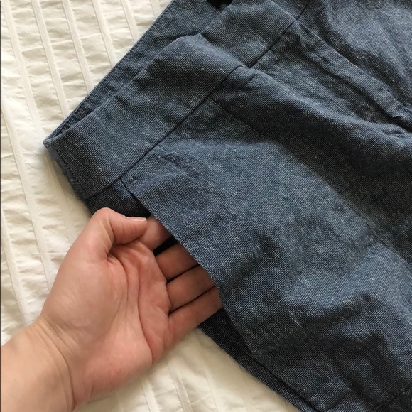 Blue cotton/linen culottes s-m - Picture 4 of 4